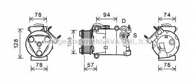 AVA QUALITY COOLING fdk482 -  Компрессор, кондиционер